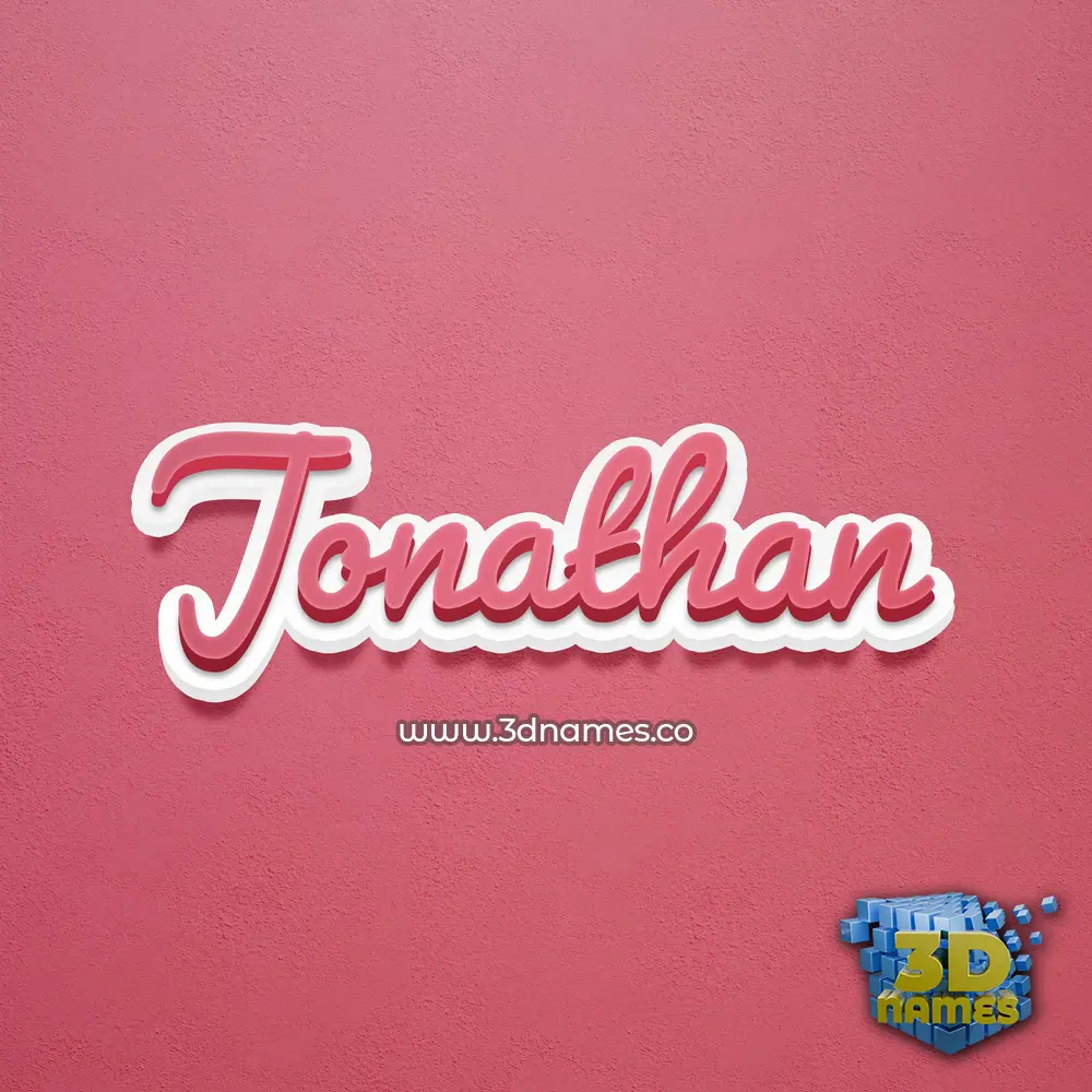 jonathan in Red Scribble style - 3D name wallpaper