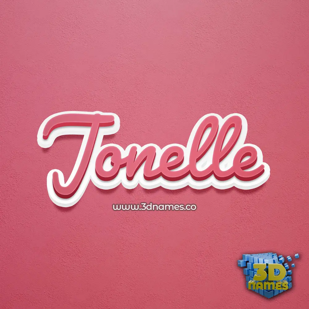 jonelle in Red Scribble style - 3D name wallpaper