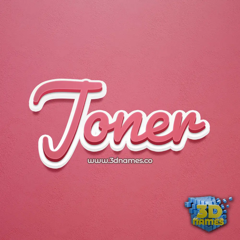 joner in Red Scribble style - 3D name wallpaper