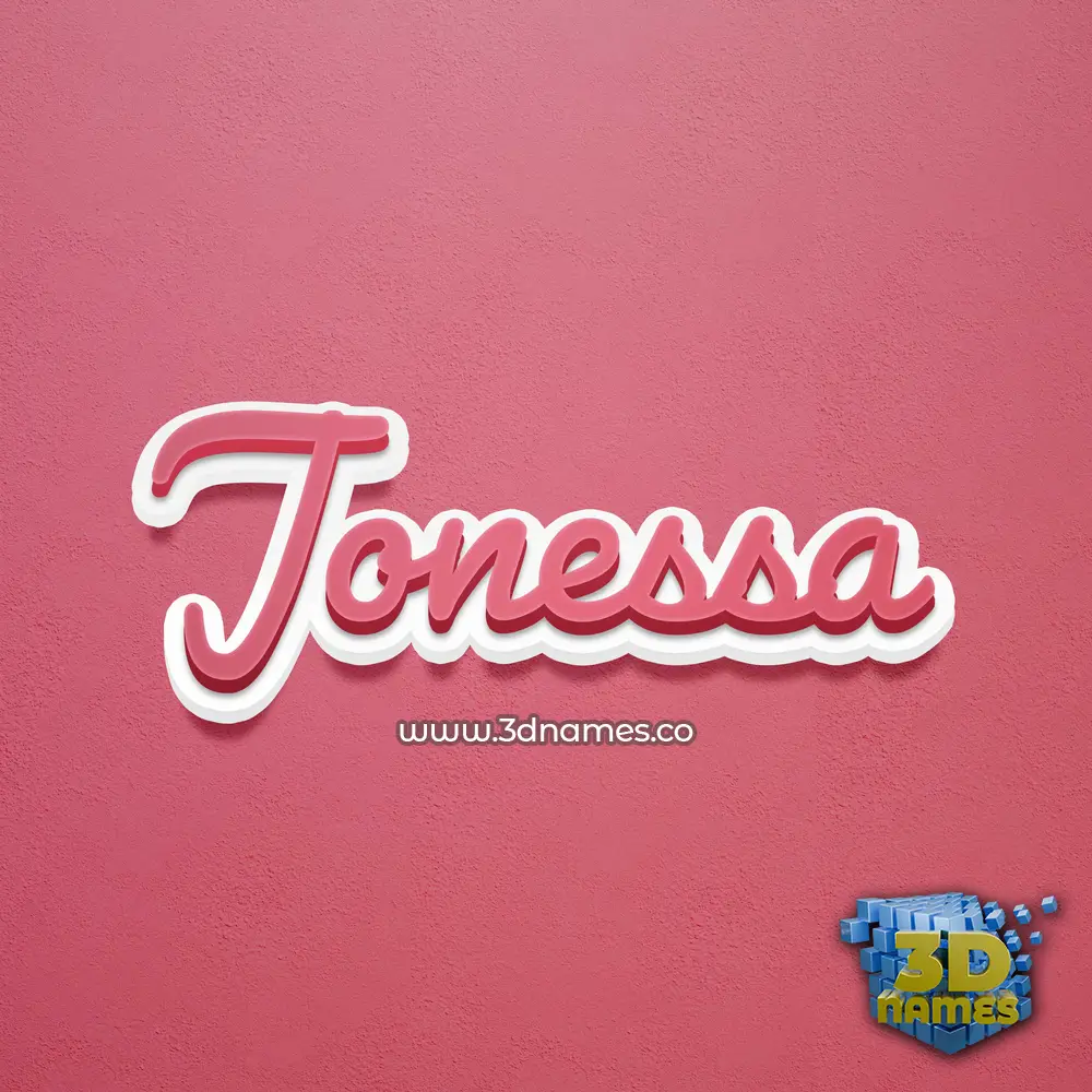 jonessa in Red Scribble style - 3D name wallpaper