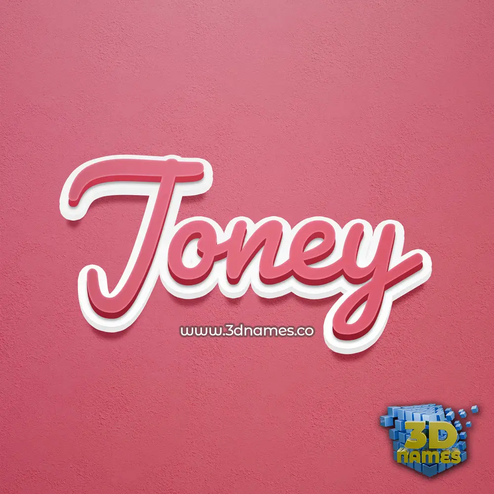 joney in Red Scribble style - 3D name wallpaper