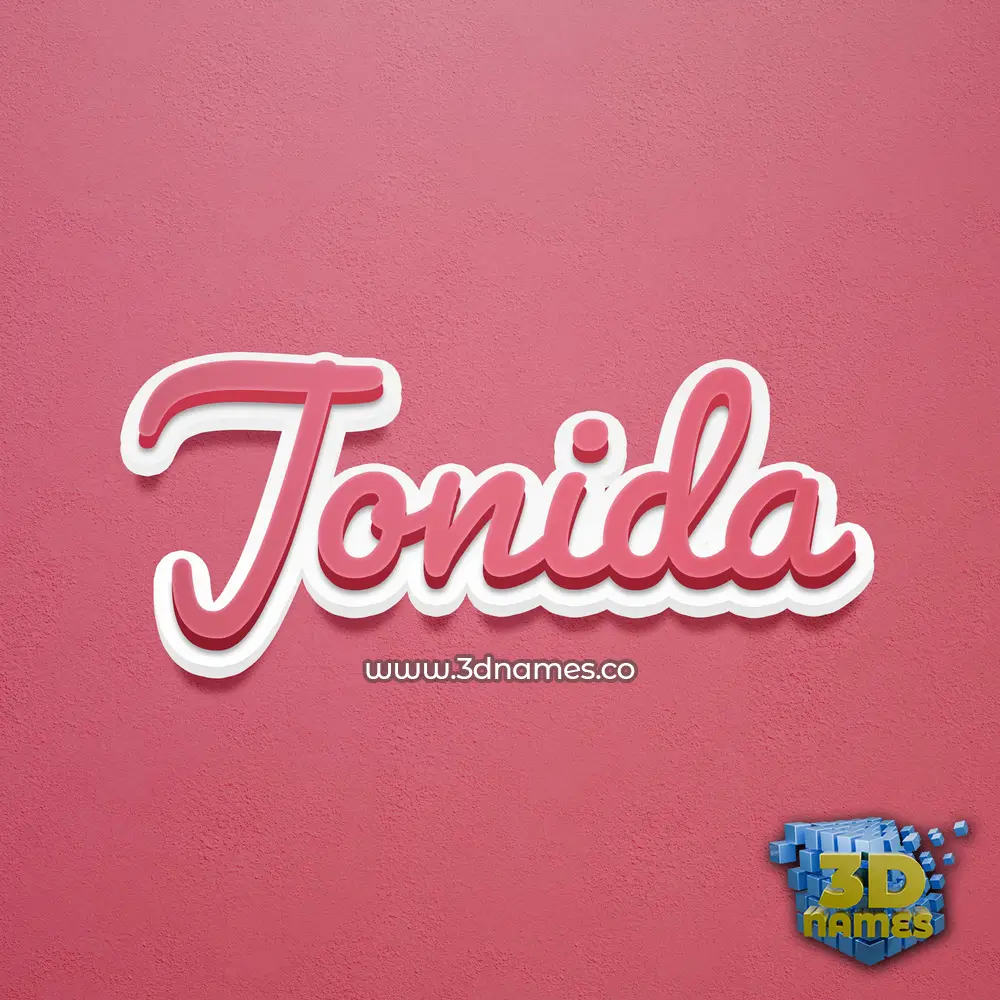 jonida in Red Scribble style - 3D name wallpaper