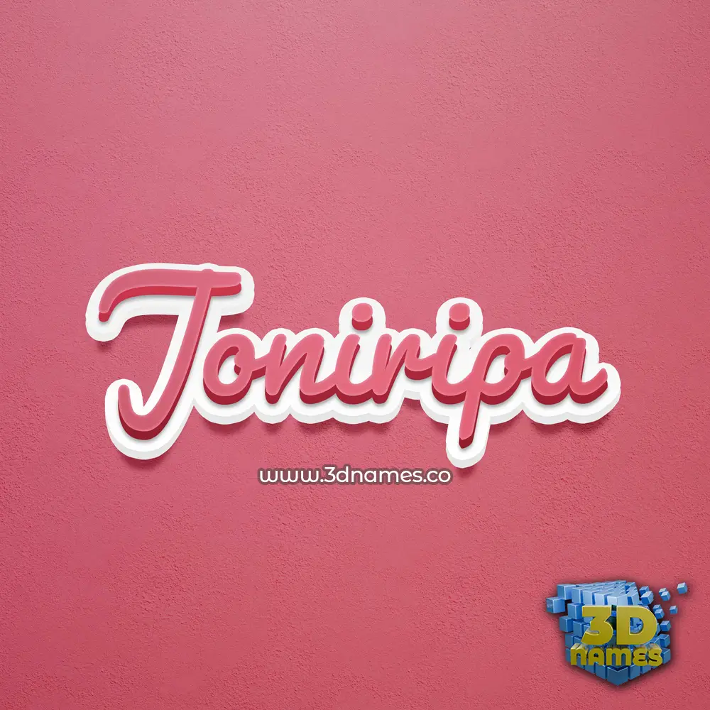 joniripa in Red Scribble style - 3D name wallpaper