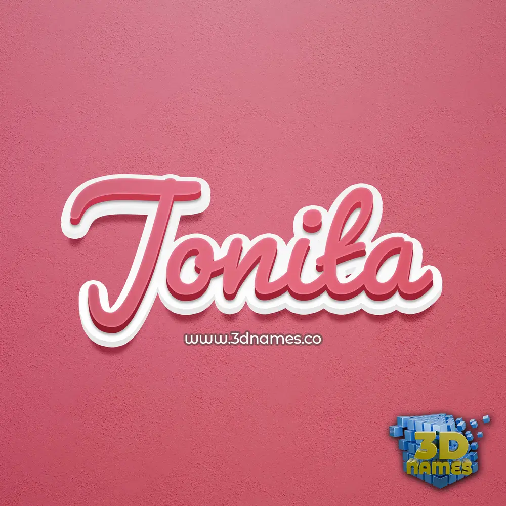 jonita in Red Scribble style - 3D name wallpaper
