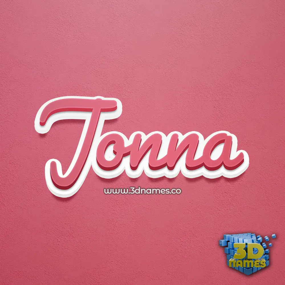jonna in Red Scribble style - 3D name wallpaper