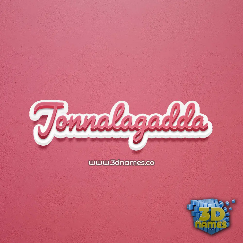 jonnalagadda in Red Scribble style - 3D name wallpaper