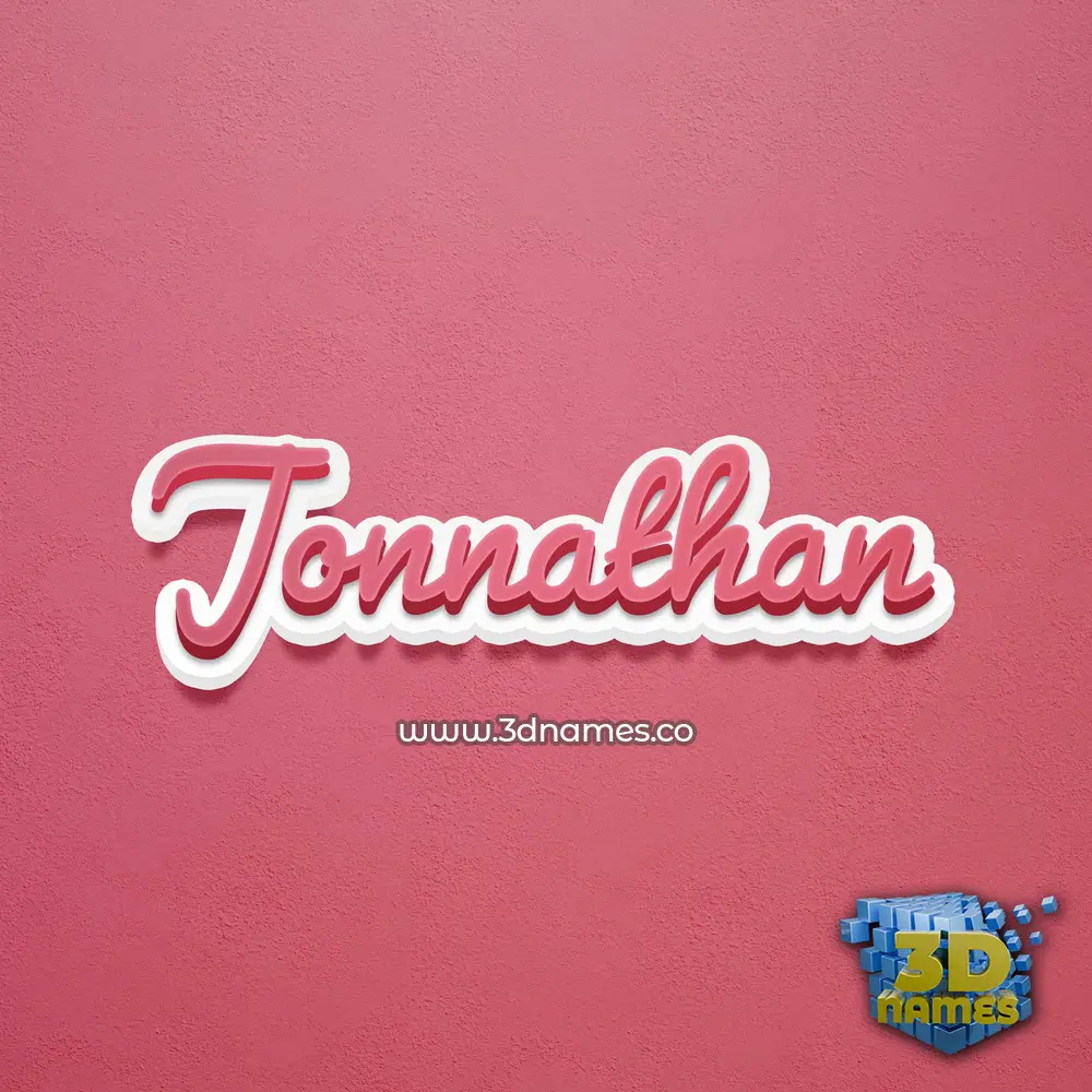 jonnathan in Red Scribble style - 3D name wallpaper