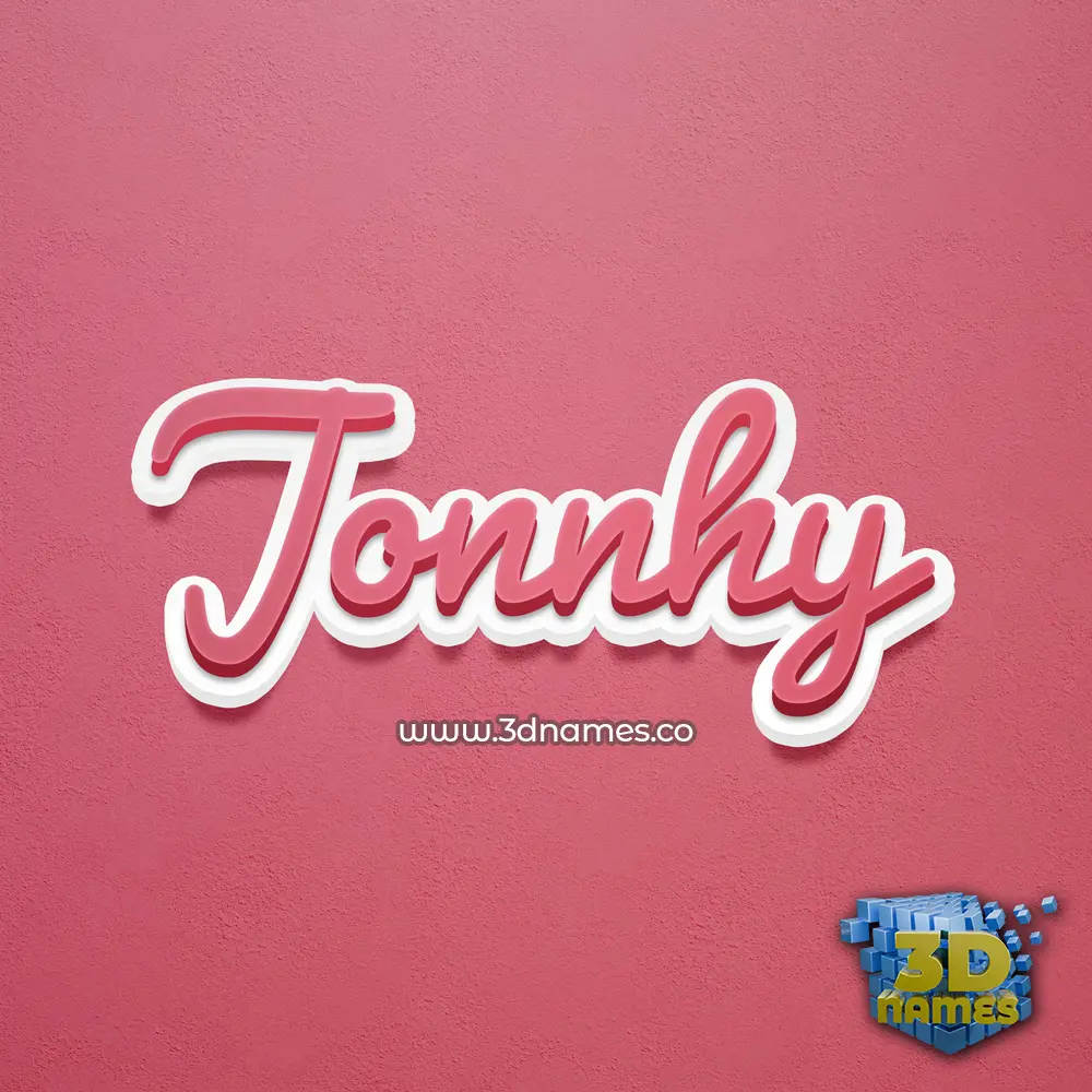 jonnhy in Red Scribble style - 3D name wallpaper