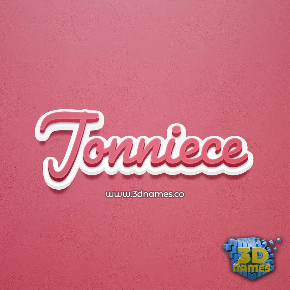 jonniece in Red Scribble style - 3D name wallpaper