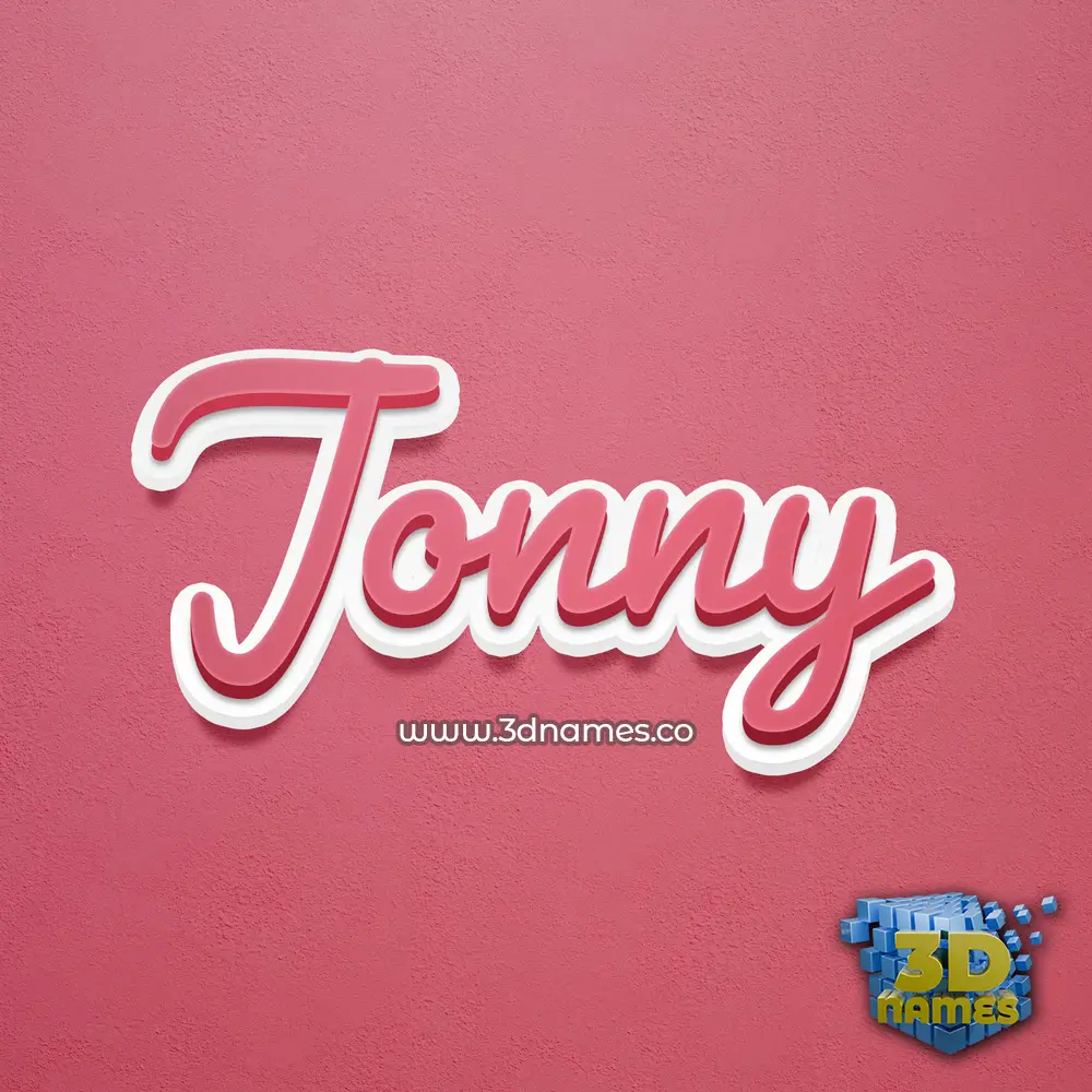 jonny in Red Scribble style - 3D name wallpaper