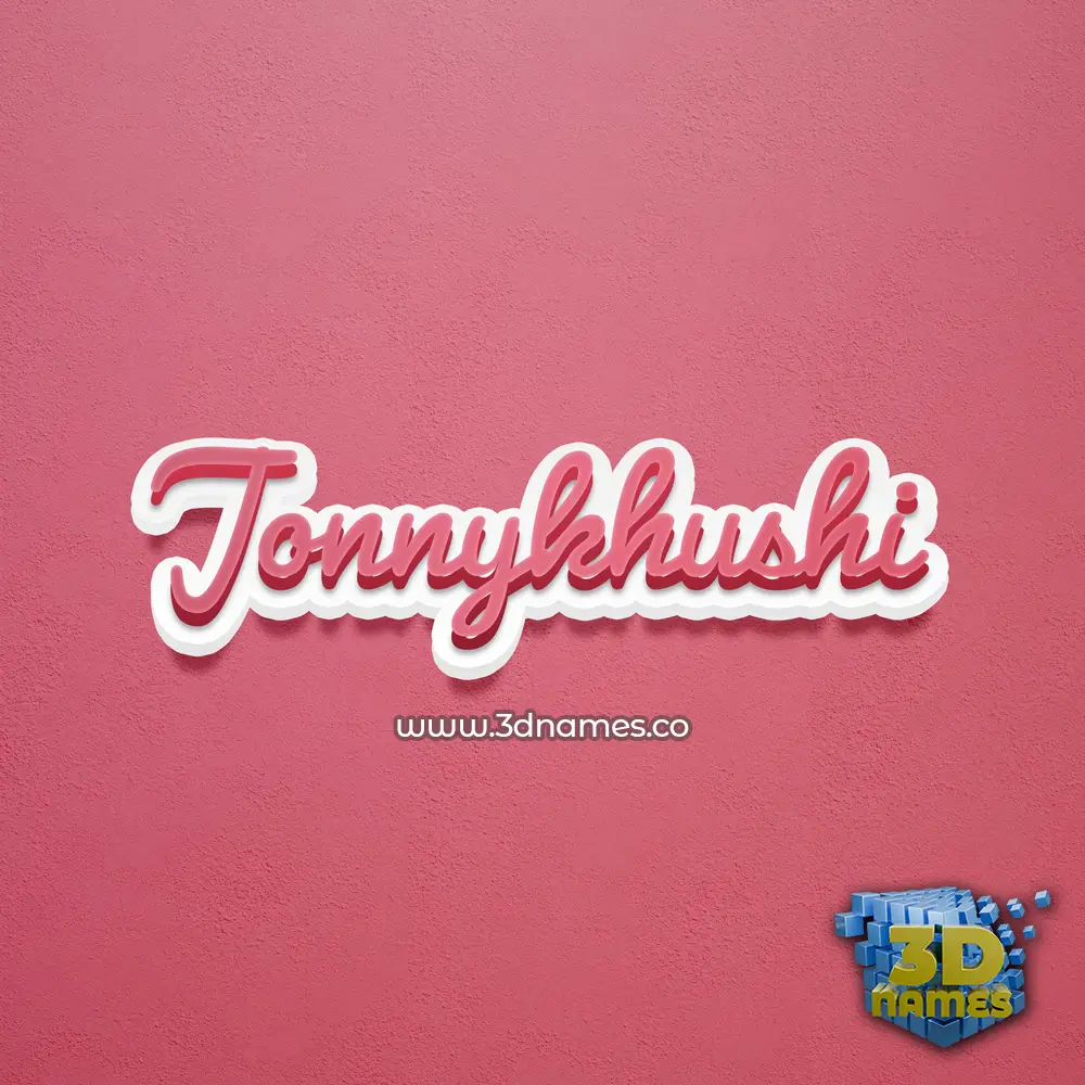 jonnykhushi in Red Scribble style - 3D name wallpaper