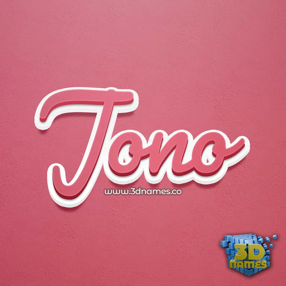 jono in Red Scribble style - 3D name wallpaper