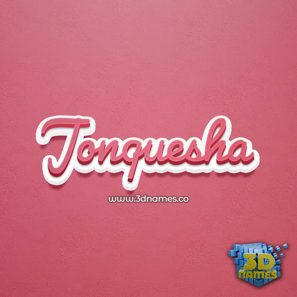 jonquesha in Red Scribble style - 3D name wallpaper