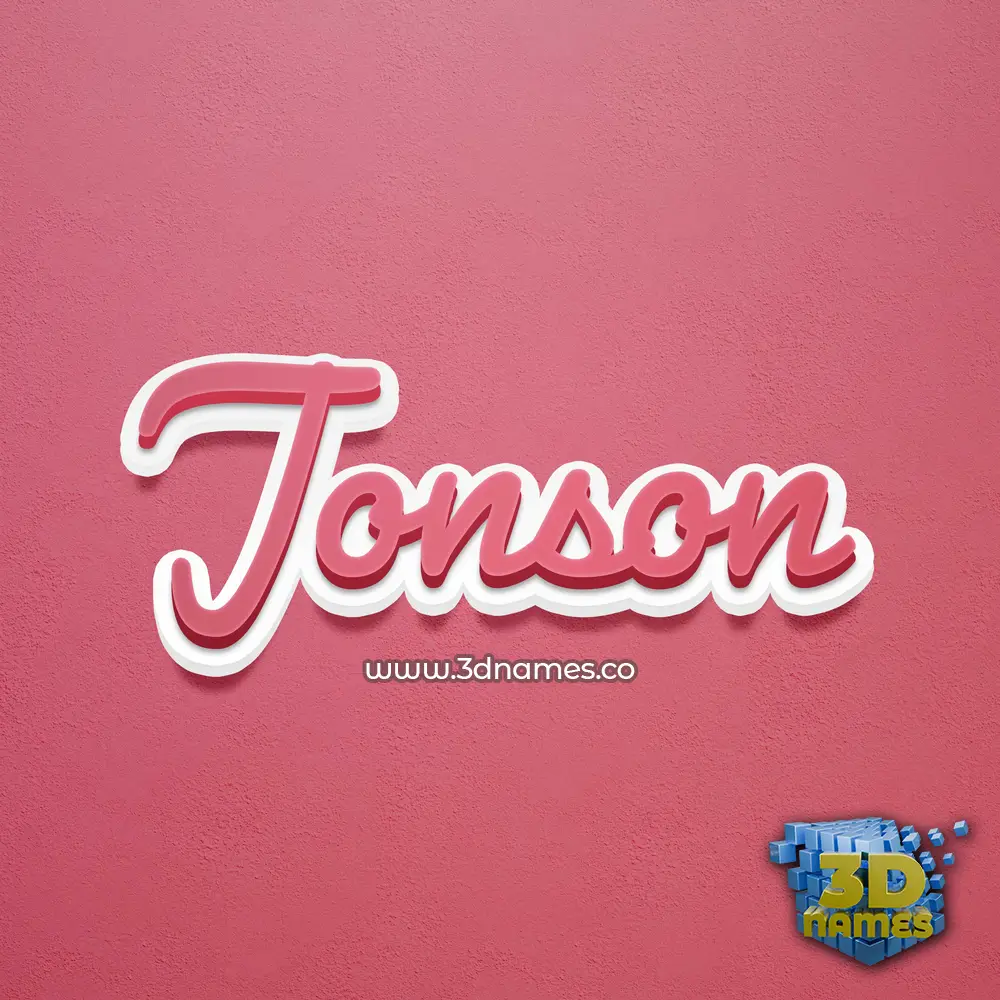 jonson in Red Scribble style - 3D name wallpaper