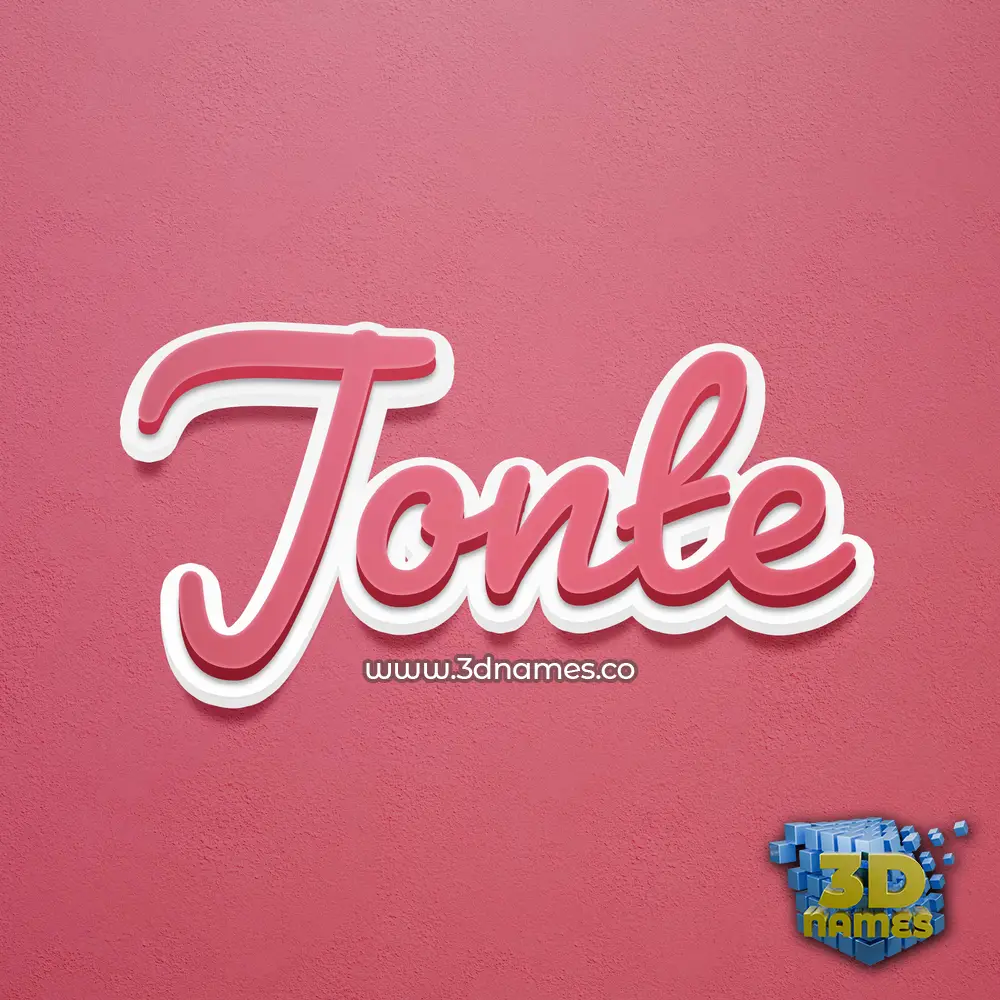 jonte in Red Scribble style - 3D name wallpaper