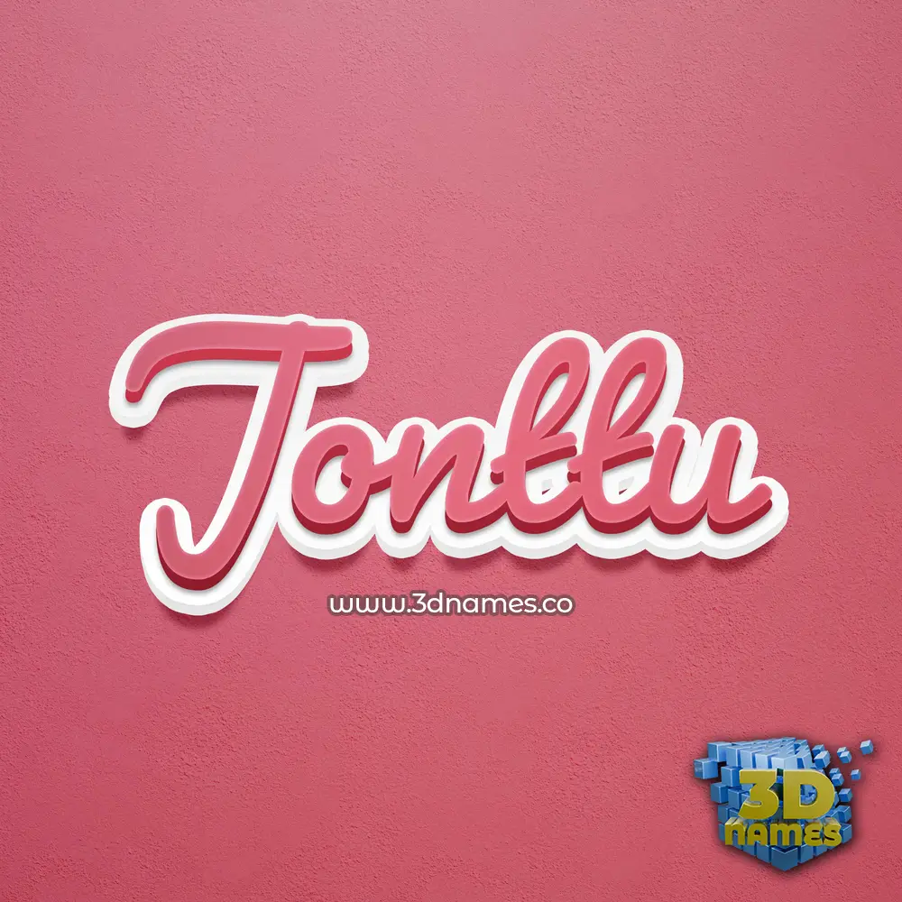jonttu in Red Scribble style - 3D name wallpaper