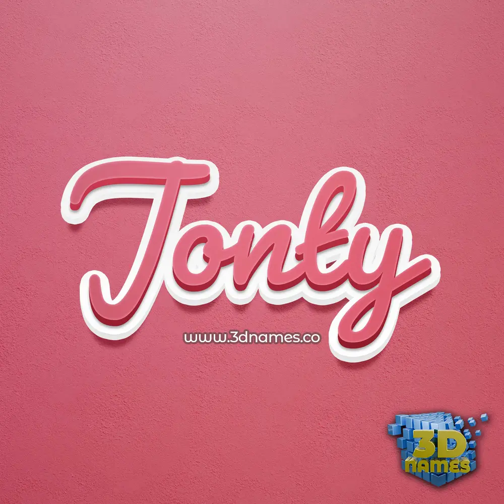 jonty in Red Scribble style - 3D name wallpaper