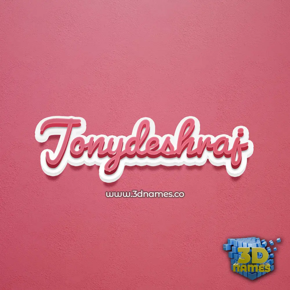 jonydeshraj in Red Scribble style - 3D name wallpaper