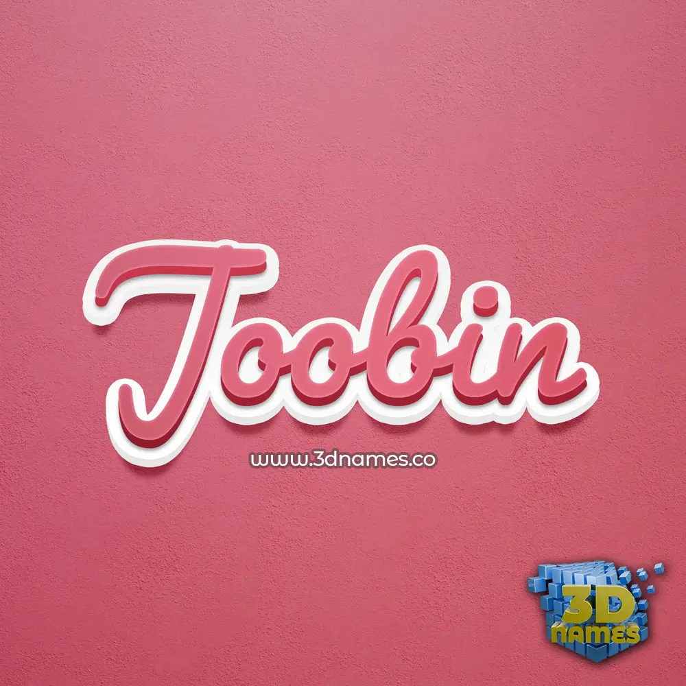 joobin in Red Scribble style - 3D name wallpaper