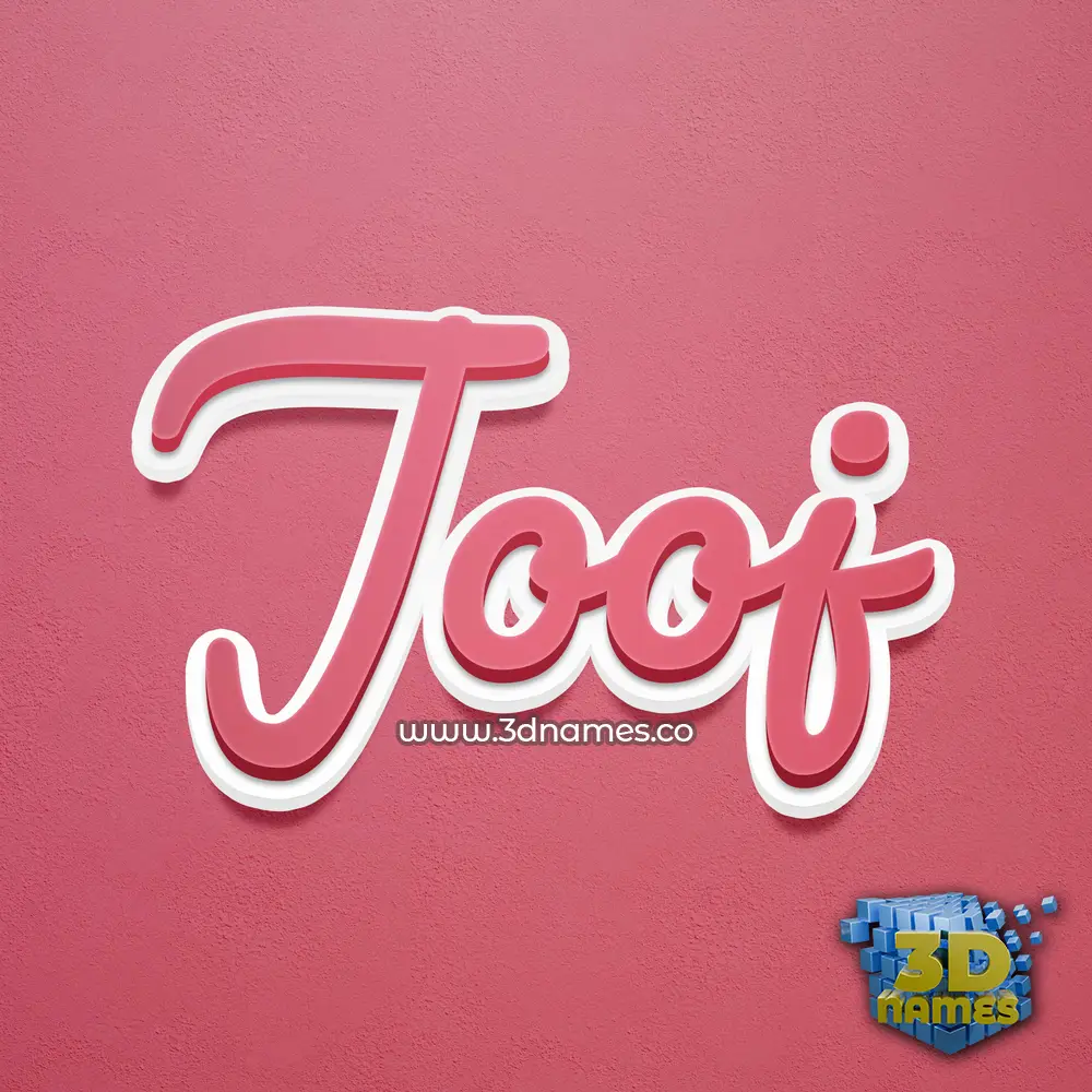 jooj in Red Scribble style - 3D name wallpaper