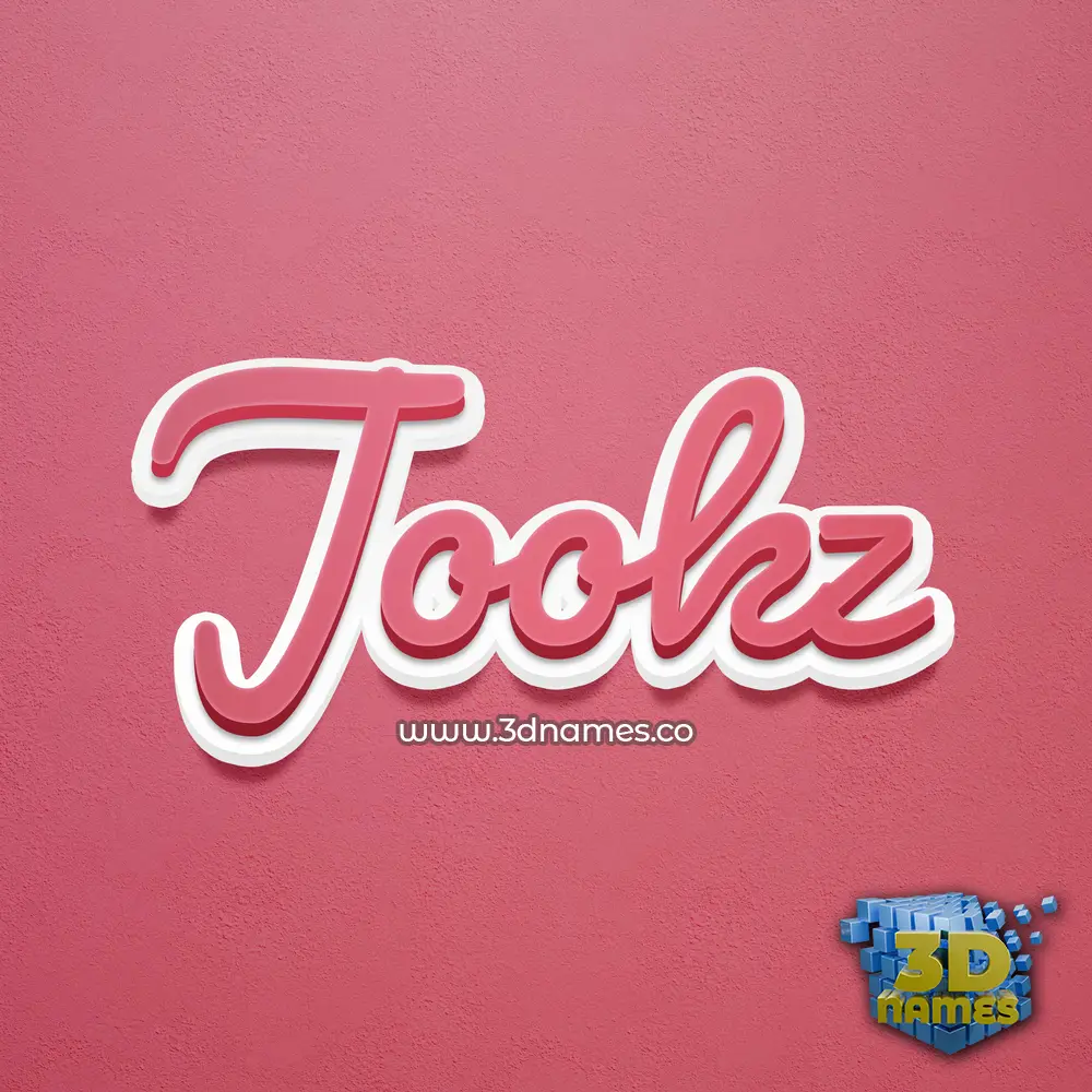 jookz in Red Scribble style - 3D name wallpaper