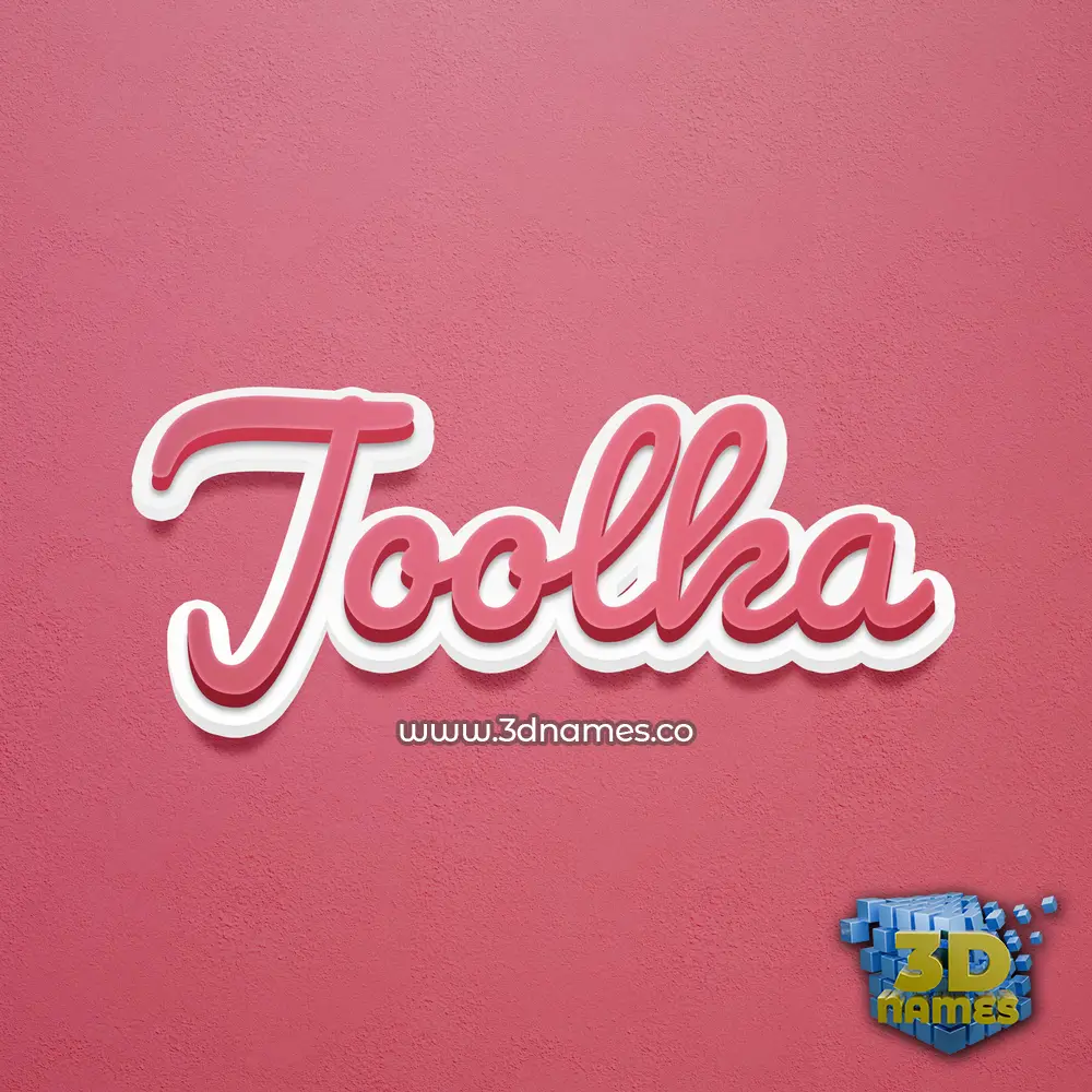 joolka in Red Scribble style - 3D name wallpaper