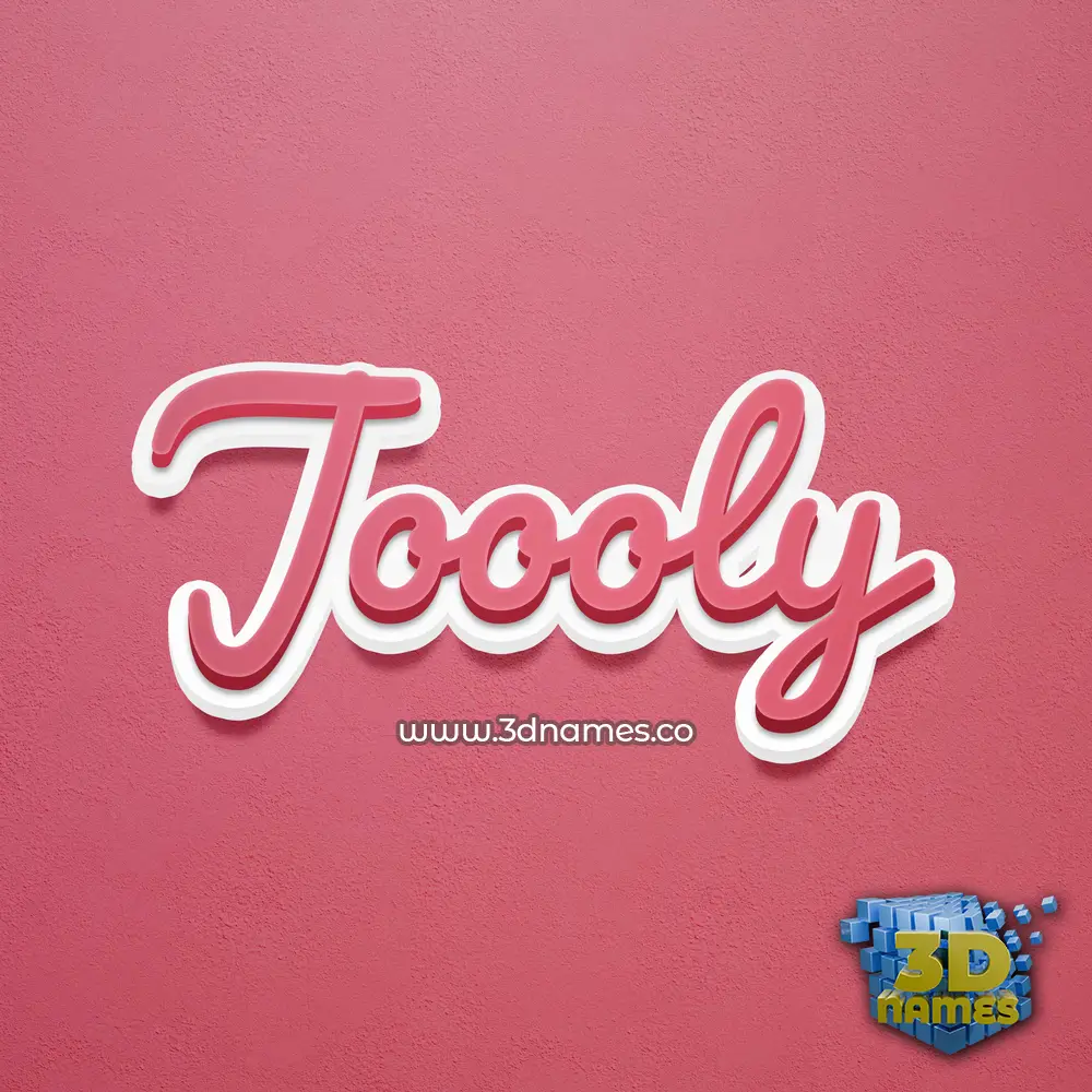 joooly in Red Scribble style - 3D name wallpaper