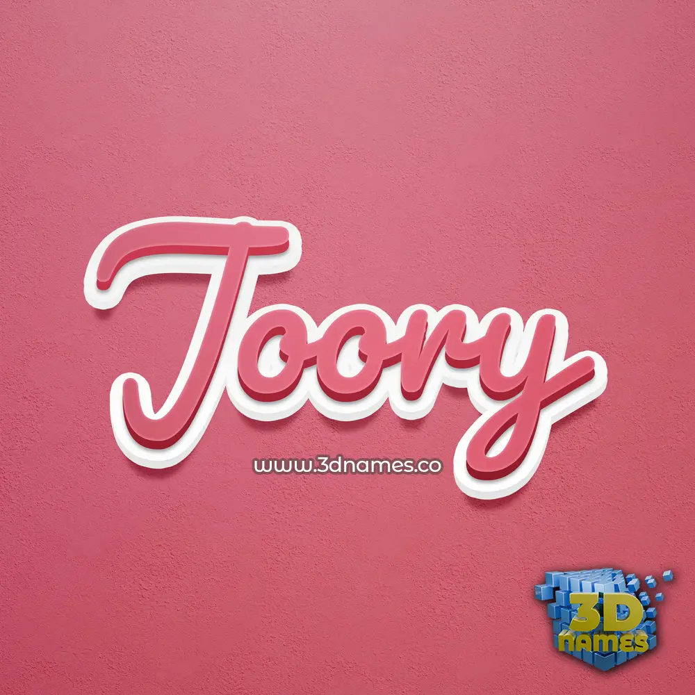 joory in Red Scribble style - 3D name wallpaper