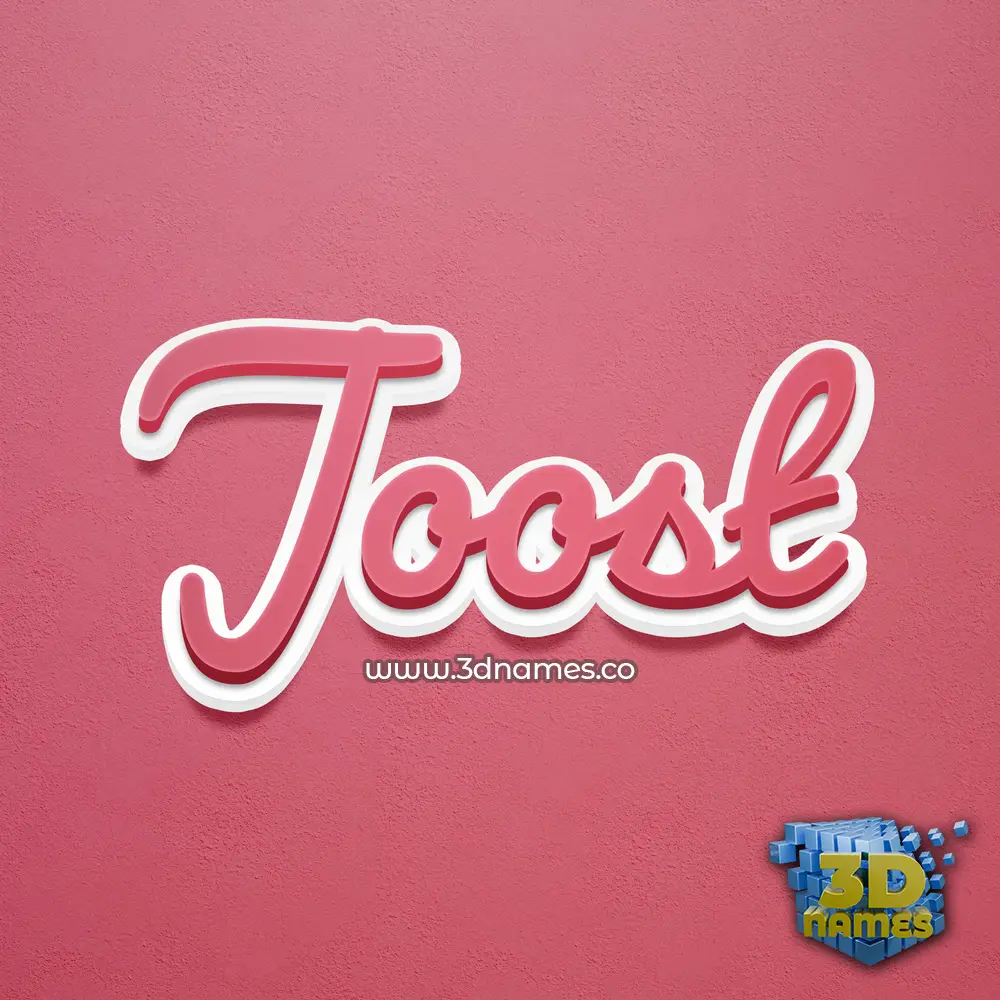 joost in Red Scribble style - 3D name wallpaper