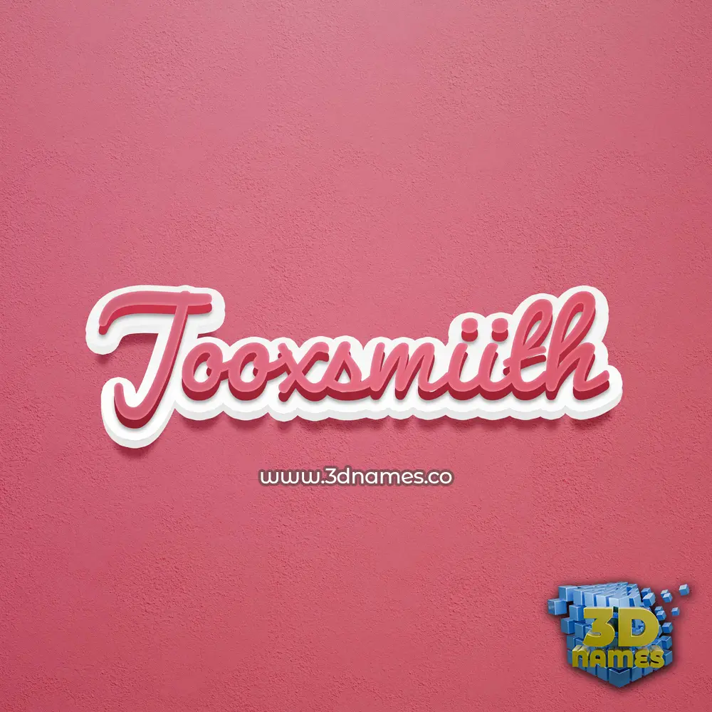 jooxsmiith in Red Scribble style - 3D name wallpaper