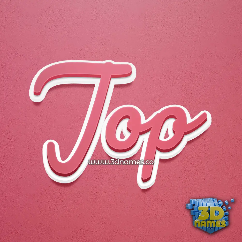jop in Red Scribble style - 3D name wallpaper