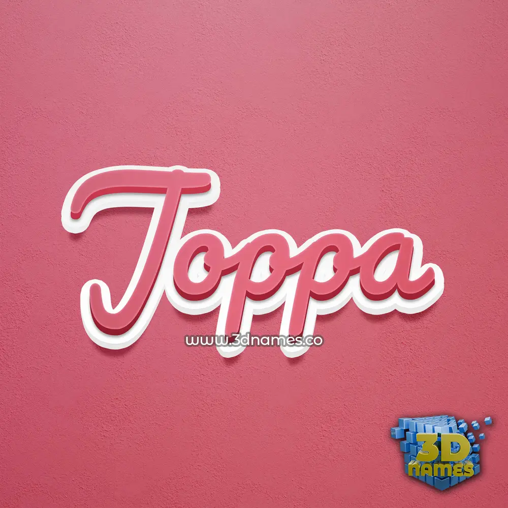joppa in Red Scribble style - 3D name wallpaper