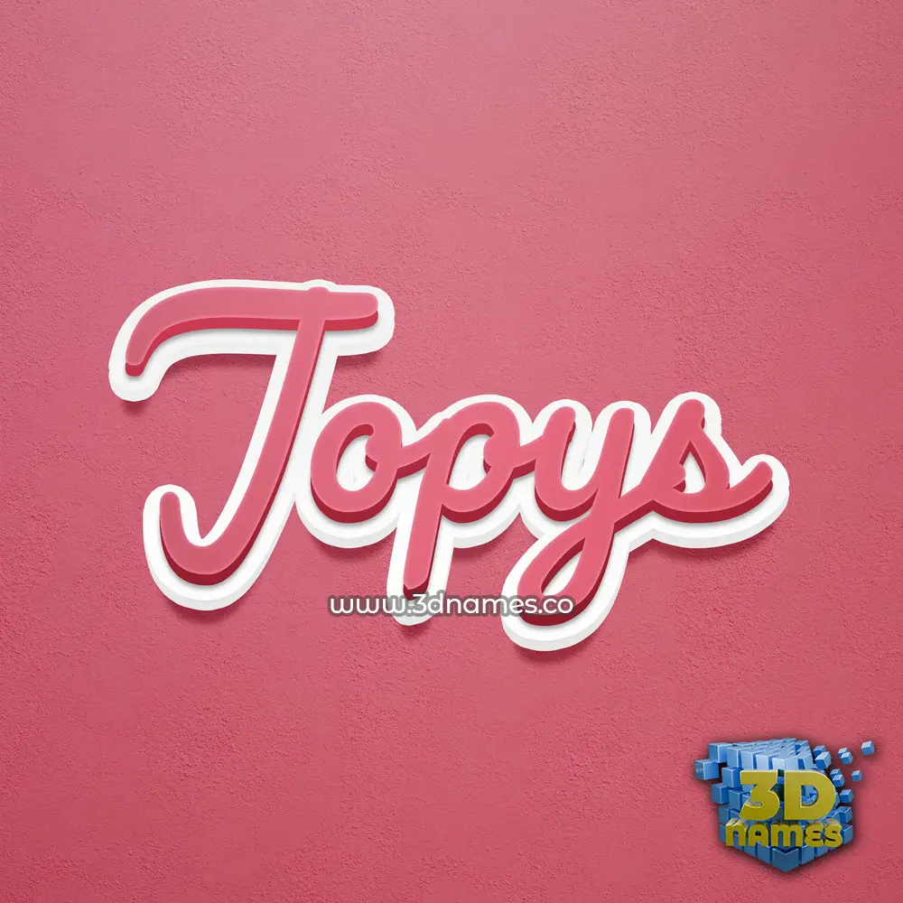 jopys in Red Scribble style - 3D name wallpaper