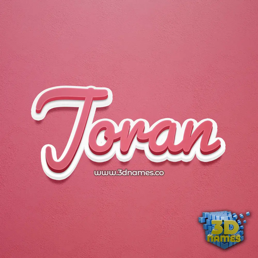 joran in Red Scribble style - 3D name wallpaper