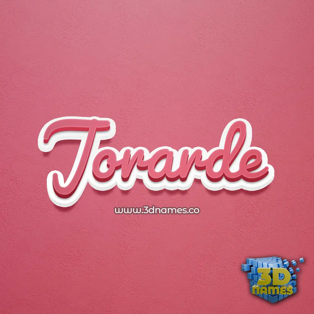 jorarde in Red Scribble style - 3D name wallpaper