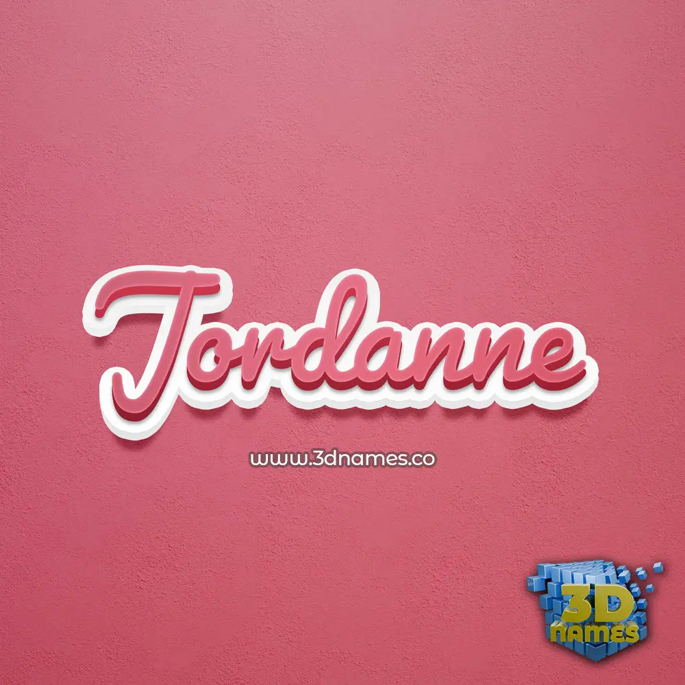 jordanne in Red Scribble style - 3D name wallpaper