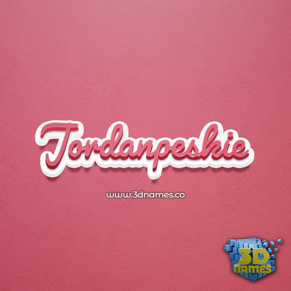 jordanpeskie in Red Scribble style - 3D name wallpaper