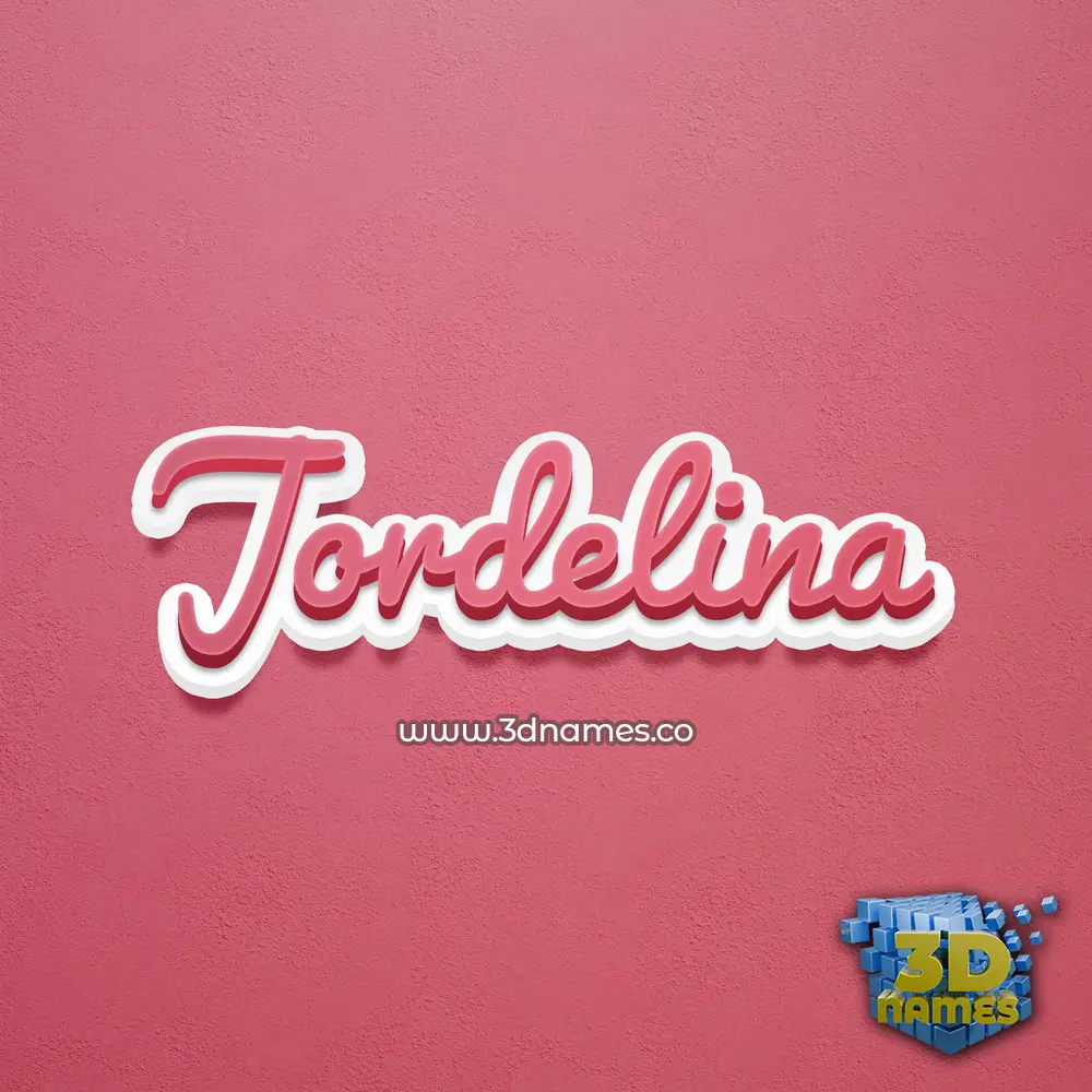 jordelina in Red Scribble style - 3D name wallpaper
