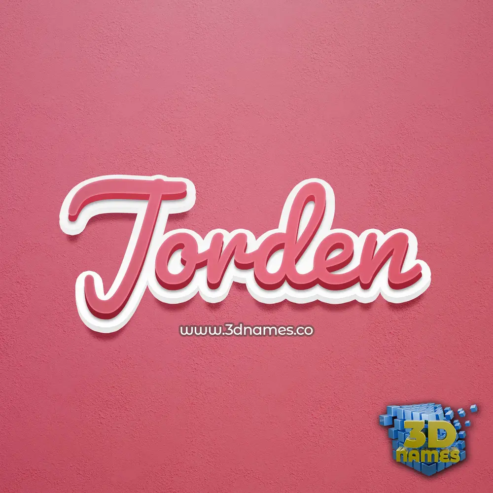 jorden in Red Scribble style - 3D name wallpaper
