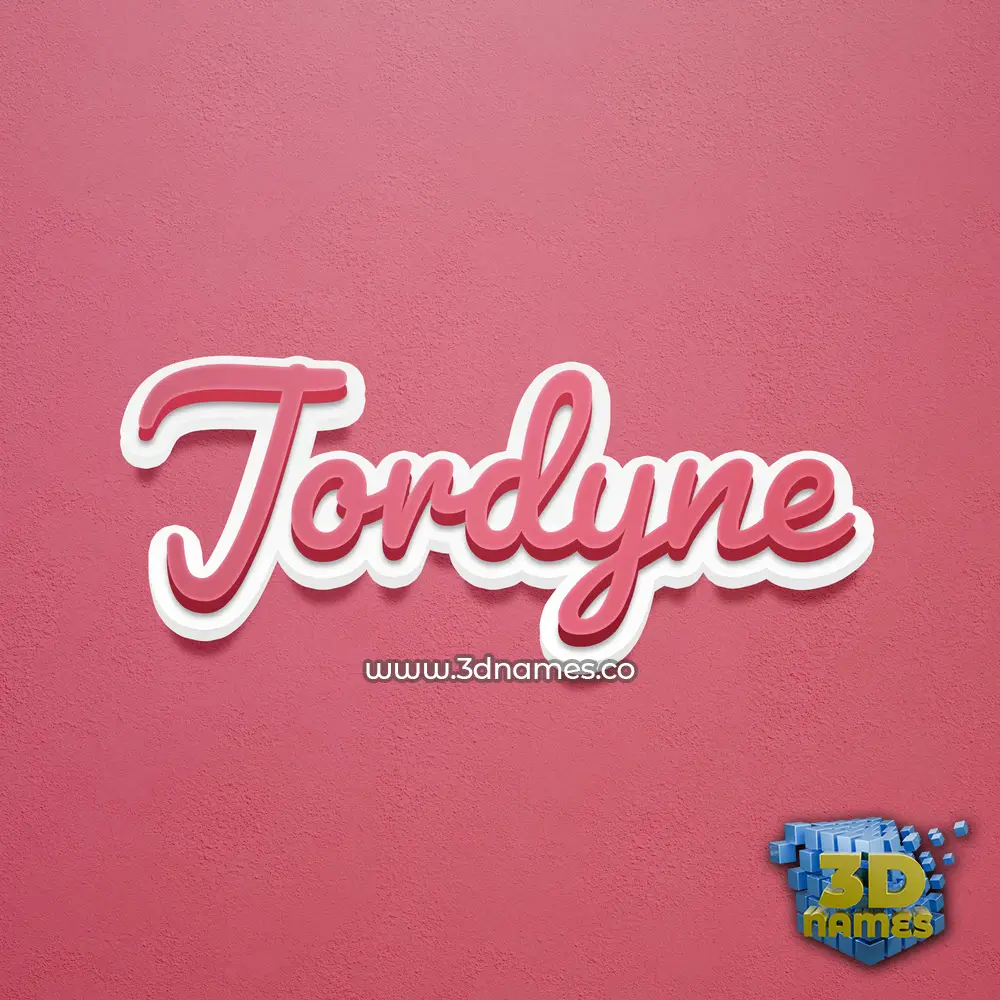 jordyne in Red Scribble style - 3D name wallpaper