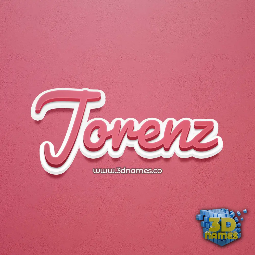 jorenz in Red Scribble style - 3D name wallpaper