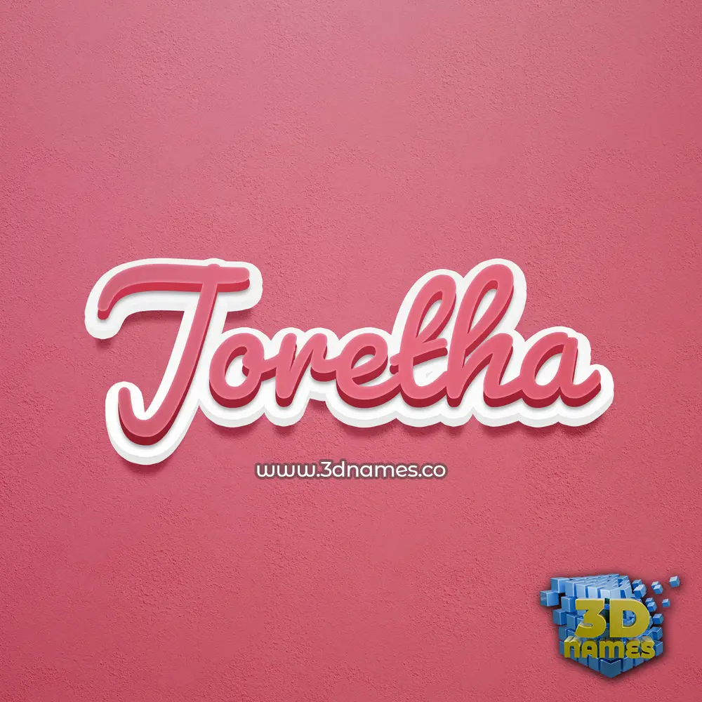joretha in Red Scribble style - 3D name wallpaper