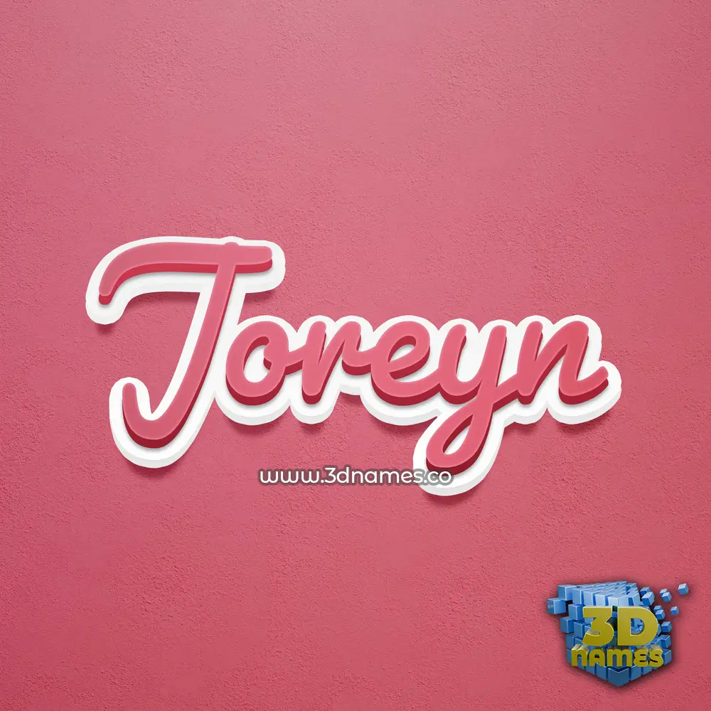 joreyn in Red Scribble style - 3D name wallpaper