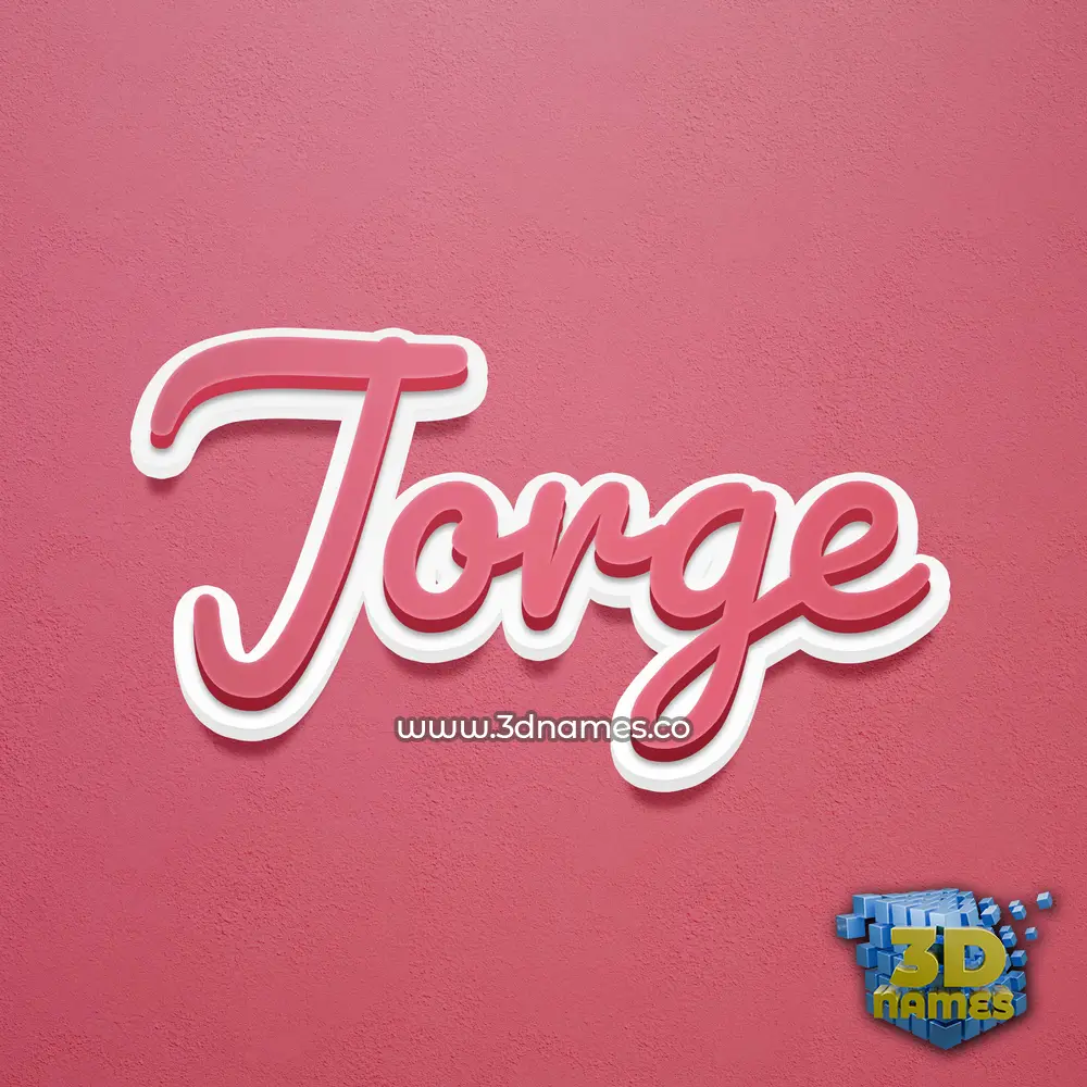 jorge in Red Scribble style - 3D name wallpaper