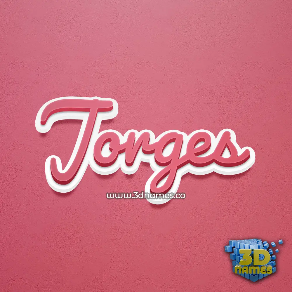 jorges in Red Scribble style - 3D name wallpaper