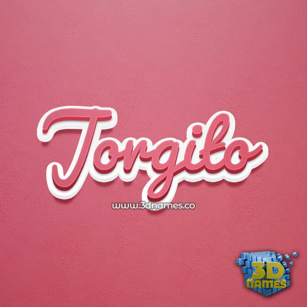 jorgito in Red Scribble style - 3D name wallpaper