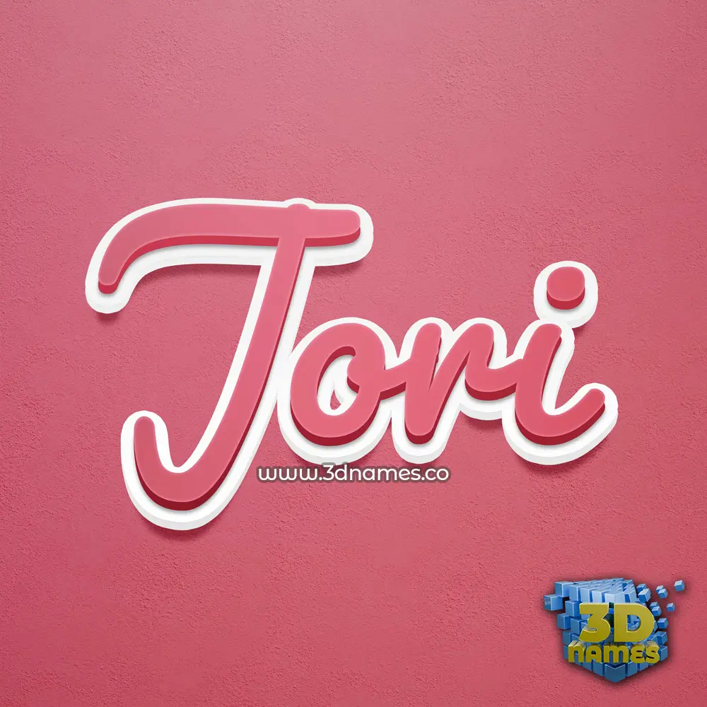 jori in Red Scribble style - 3D name wallpaper