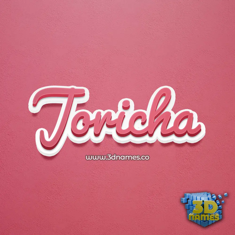 joricha in Red Scribble style - 3D name wallpaper