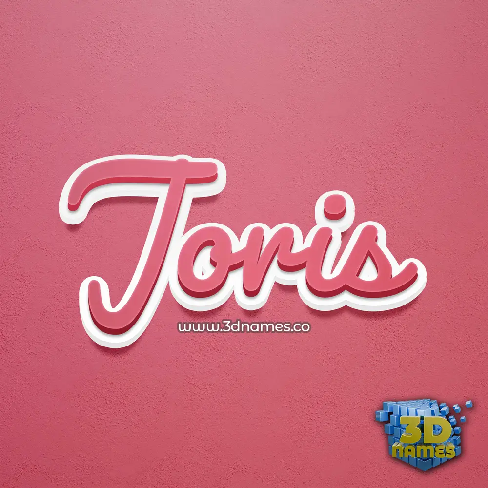 joris in Red Scribble style - 3D name wallpaper