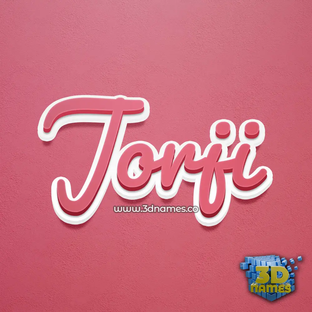jorji in Red Scribble style - 3D name wallpaper